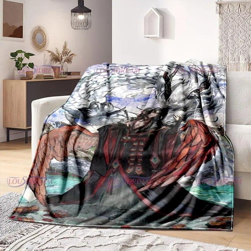 Фланелевое одеяло с героями комиксов Mo Dao Zu Shi Wei Wuxian, диван для девочек, теплое домашнее одеяло Lan Wangji, подарок на заказ, женское постельное белье