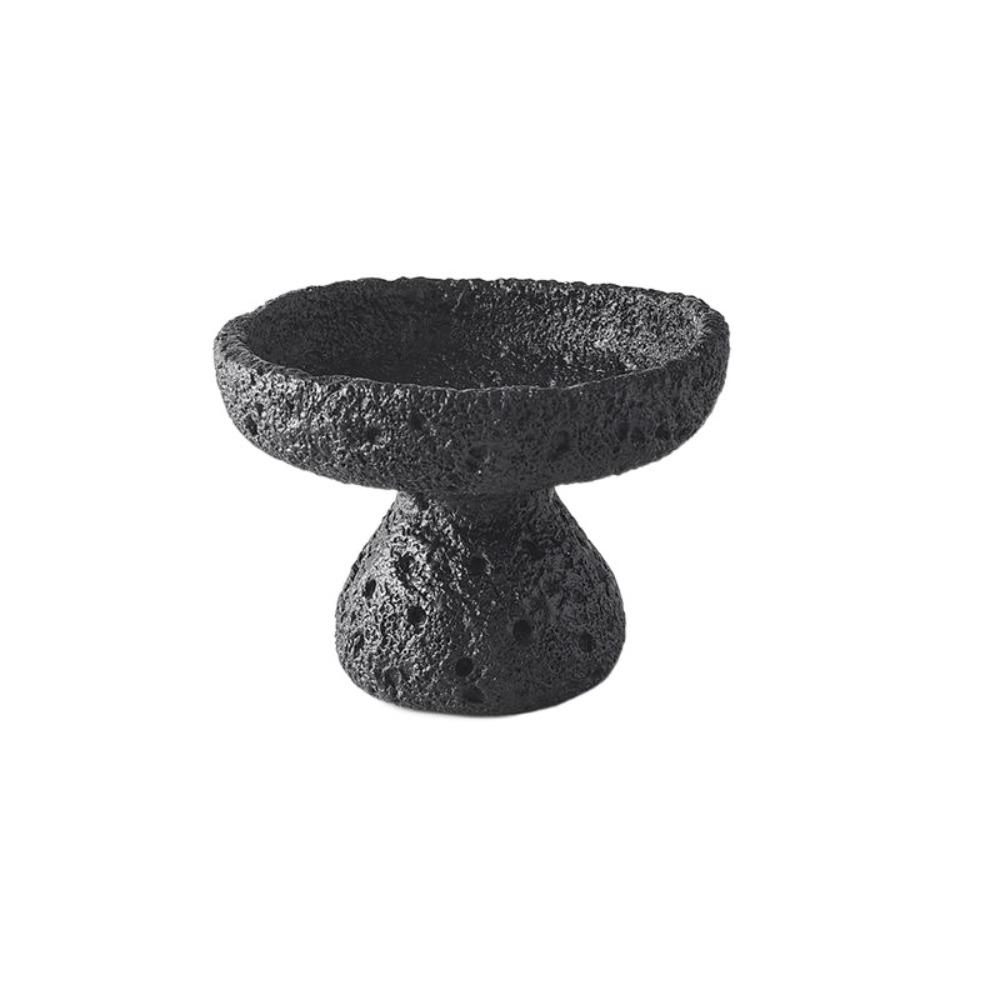 Concrete Texture Cement Incense Burners Moon Surface Design with 9 Holes Incense Stick Stand Decorative Multi-functional