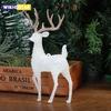 Plastic Crystal Flash Deer Christmas Forest Elk Dessert Table Decor Christmas Tree Ornaments Home Kid Naviidad Gift Shop Display