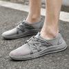 Дышащая мужская повседневная обувь Дышащая мужская сетчатая обувь Модные мокасины Легкие мужские летние кроссовки Открытые туфли на шнуровке
