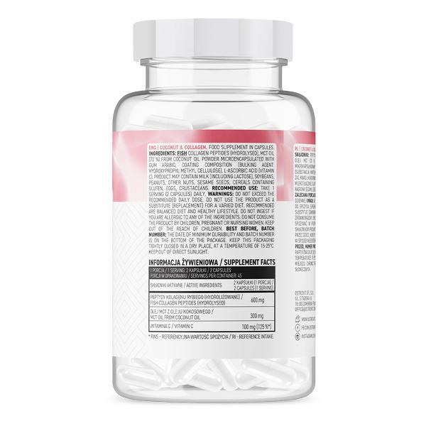 Пептиды Рыбьего Коллагена и Масло MCT, Marine Collagen & MCT Oil from Coconut, Ostrovit (68250010)