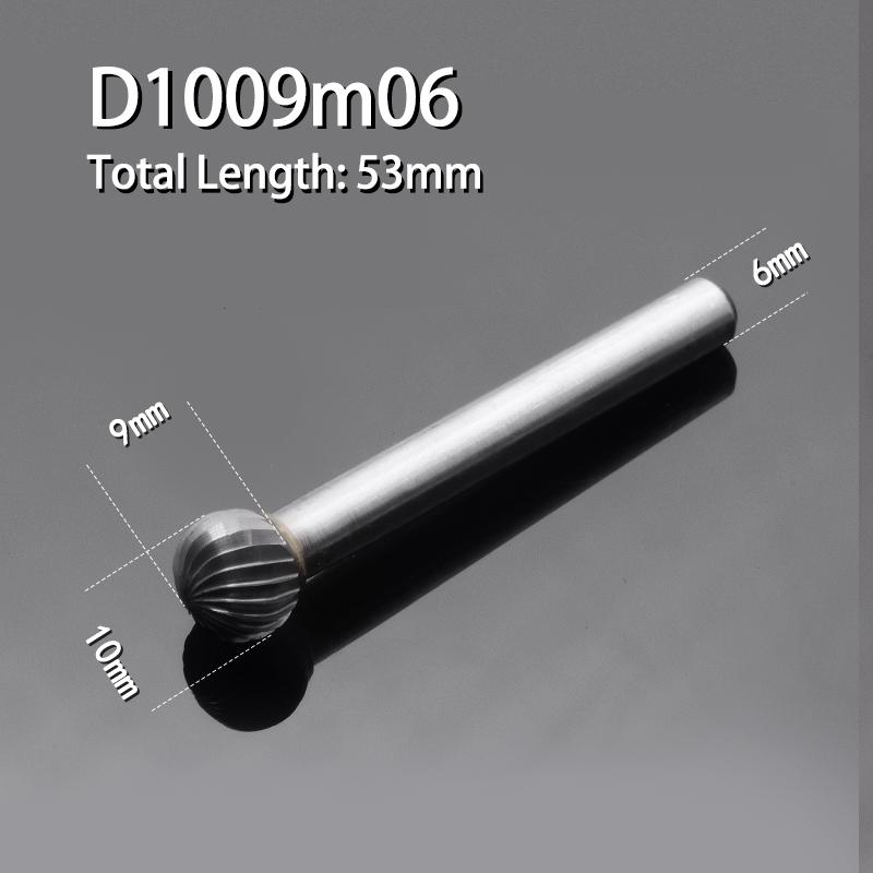 Круглый напильник из сплава YG8, 1 шт., круглый D-образный, с одним шлицем, шлифовальная головка из вольфрамовой стали для резьбы по дереву, фреза из твердого металла 3–16 мм