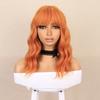 Премиальный синтетический женский короткий рыжий волнистый парик с челкой, аниме косплей костюм, волнистые кудрявые парики, парик дрэг-квин, карнавальная вечеринка