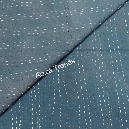 Aizza Trends Стеганое покрывало Канха из чистого хлопка ручной работы с принтом - Традиционный вид Покрывало Канха Гудри - Винтажное ручное шитье Гудри