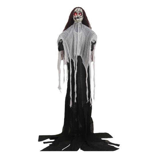 Halloween Ornament Scary Ghost Figure Operated Halloween with Sound Battery Bride Skeleton Decoration Creepy