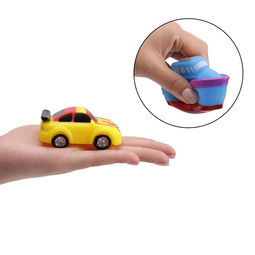 8 Pack Floating Bath Toys Rubber Floating Boat Vehicle Aircraft Bath Squirt Toys for Baby or Kids