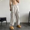 Cotton Cargo Pants Men European Casual Streetwear Wild Loose Hip-hop Pockets Straight Pants Trendy Wide Leg Trousers