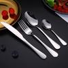 Посуда из нержавеющей стали, ножи и вилки, ложки, ножи и вилки для стейка западной кухни, бытовые утолщенные остроконечные ложки, круглые ложки, принадлежности