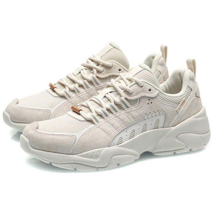 Li-Ning Chasing The Moon амортизирующие нескользящие износостойкие низкие повседневные туфли мужские туфли жемчужно-белые AGLQ235-1