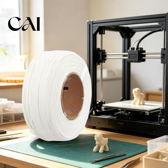 Low Warpage Filament 3D Printer PETG 1.75mm, 1Kg High Toughness Printing without Spool, Solid Color for Most Universal Roll