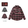Женская клетчатая рубашка в стиле ретро с вышивкой в виде звезд - Весна/Осень, свободный крой, универсальная куртка