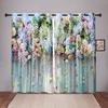 Thick 90% Shading Colorful Flawer Floral Girl Blackout Window Curtains For Kids Bedroom Living Room Bathroom Kicthen Door Home