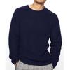 New Men's Round Neck Solid Color Loose Pullover Sweater Youth Fashion Casual Top