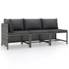 Day and Night - Day and Night 3-piece Garden Furniture Set and Gray Synthetic Rattan Cushions