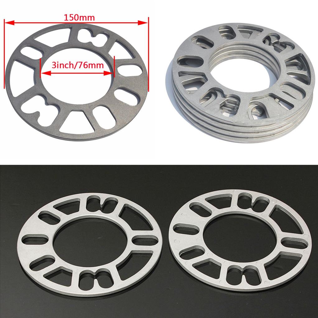 4X Серебристый Сплав Алюминий Автомобиль Авто Колесные Проставки Адаптер Шайбы Пластина 4/5 Шпильки 5Мм