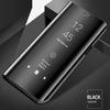 Coque Etui Flip - MISSTARS® - Xiaomi Redmi Note 9s - 9 Pro - 9 Pro Max - Effet Miroir - Noir