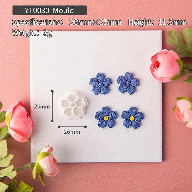 Листовая весна вечерние серьги DIY Мини Цветочные украшения Лепесток уха Стад Мягкая керамика
