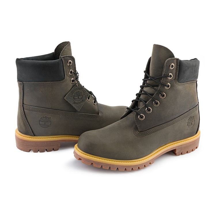 Timberland Кожаные дышащие водонепроницаемые модные универсальные ботинки для отдыха на открытом воздухе длиной до середины икры мужские ботинки серого цвета A629N