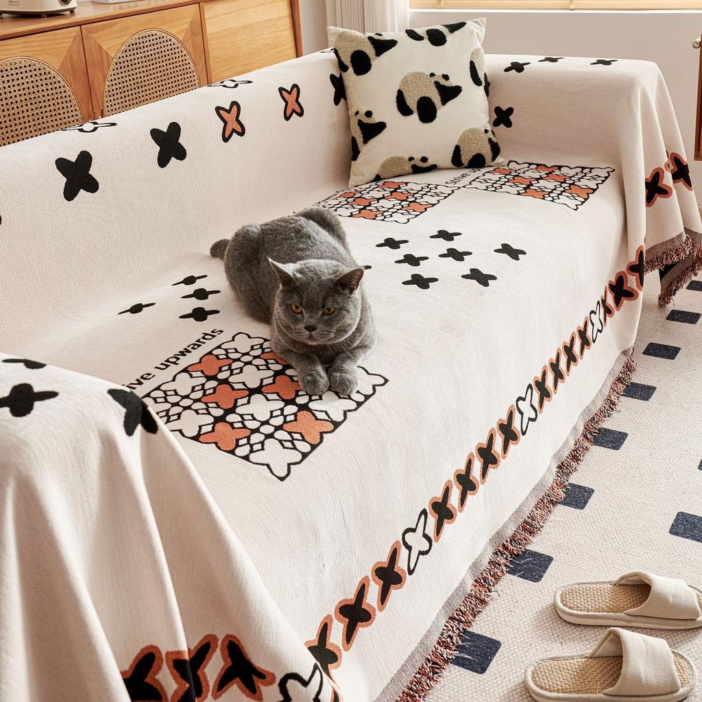 New High-end Chenille Anti-slip Double-sided Sofa Cover Four-season Breathable Sofa Cover Anti-cat Scratch Anti-slip Cover