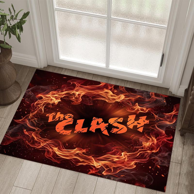 The Clash Design Crystal Velvet Carpet Cozy Non?Slip Printed Rug For Bedroom Living Room Entrance