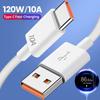 USB Type C Cable 10A Fast Charging Wire Mobile Phone USB Line For Huawei 30 Xiaomi Redmi Samsung Poco F5 USB C Data Cable Cord