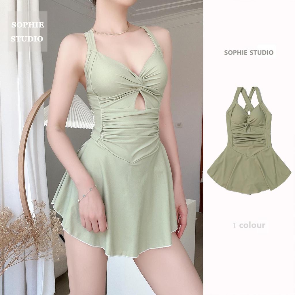 2024 Summer Women's One-Piece Swimsuit: Slimming, Belly-Flattering, Dress Style for a Beach-Ready Look