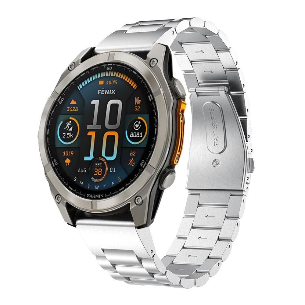 Быстросъемный металлический ремешок 26 мм 22 мм 20 мм для Garmin Tactix 8 Fenix 8/E 7X 6X Браслет из нержавеющей стали Enduro 3 Forerunner 965 Ремешок