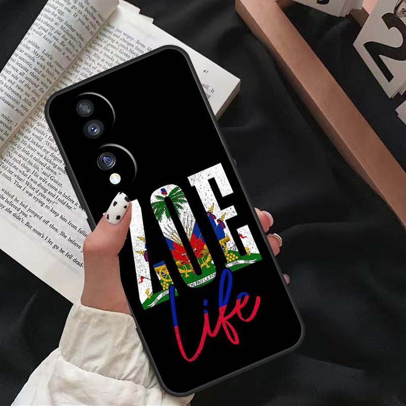 Винтажный флаг Гаити Гаитянский флаг Для Honor Magic 7 Lite 6 8 Pro Чехол Для Honor 200 400 50 70 90 X8c X8b X9a X9b X9c X9d Win RT