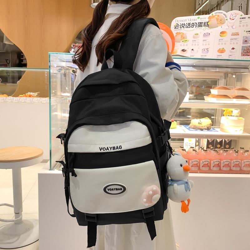 Цветной контрастный студенческий школьный рюкзак в студенческом стиле, женский рюкзак большой вместимости, школьный рюкзак для младших школьников