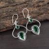 Green Emerald Gemstone Jewelry, 925 Sterling Silver Earrings Handmade Dainty Jewelry For Gift