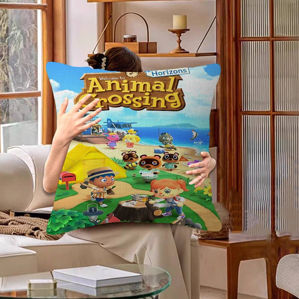 Игровой A-Animal C-Crossing Персонализированная Наволочка Детская Спальня Декор Дикой Вечеринки Наволочка Подарок на День Рождения Ребенка Душ