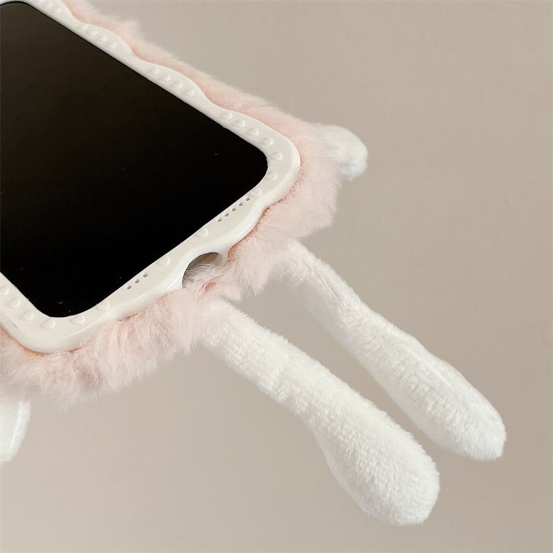 Чехол для iPhone 12 Pro Max с симпатичным кроликом, невидимой подставкой и защитой от падений