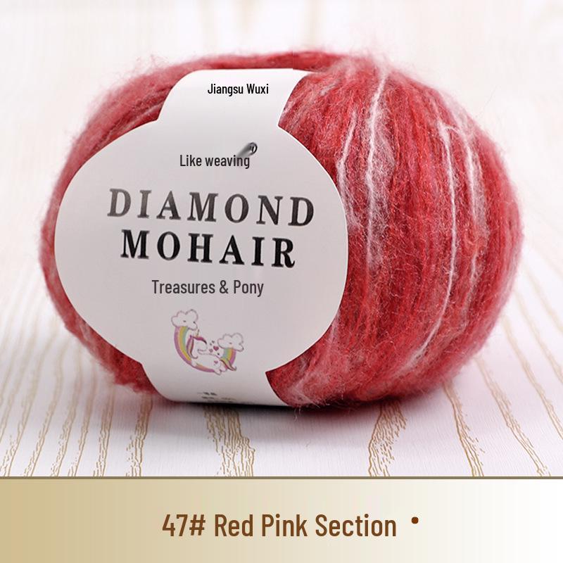 Young Mohair Sweater & Baby Scarf Shawl with Matching Fine Wool Hand-Woven Crochet Bag DIY Kit