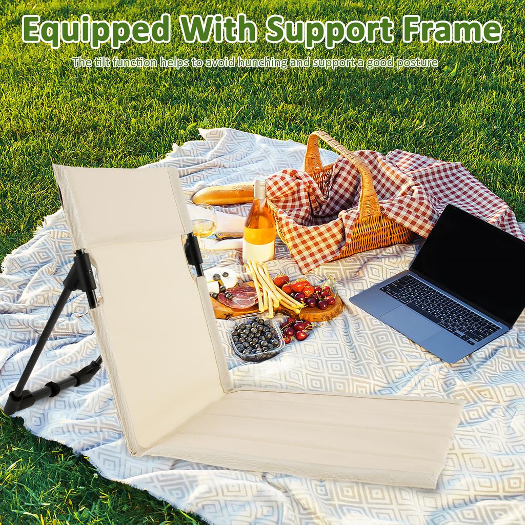 Складной стул для кемпинга, сверхлегкий складной стул со спинкой для кемпинга, пляжа, поездок, пикника, открытого сада, парка, одинарный ленивый стул