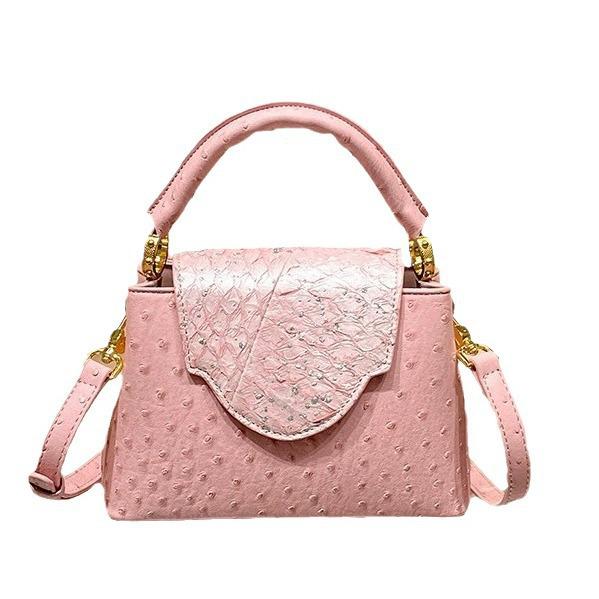 2025 Spring Fashion Women's Ostrich Pattern Crossbody and Shoulder Handbag