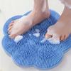 Exfoliating Shower Massage Mat Non-Slip Bath Scrub Pad Foot Wash Pad Bathroom Wall Mounted Mat Rub Back Sucker Brushes Pad