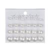 New Fashion 6mm/8mm/10mm/12mm 12 Pairs/set Simulated Pearl Earrings For Women Jewelry Pendientes Fashion Stud Earrings