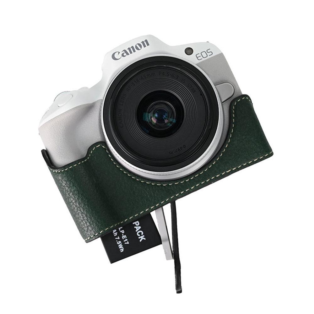 Получехол для камеры для Canon EOS R50V R50 R10 200D 200DII PowerShot V1 SX70HS Нижняя крышка с отверстием для батареи из ПУ кожи