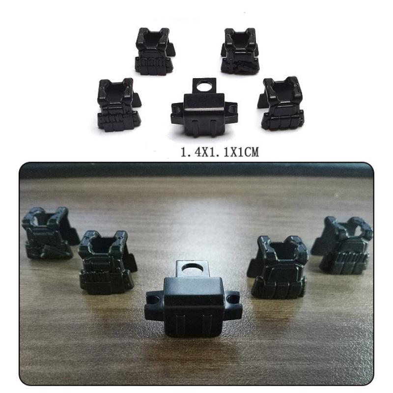 Детские строительные блоки, аксессуары для военной техники, коробка для оружия, пуленепробиваемый жилет, набор полицейской собаки, сборочный блок, кирпичи, игрушки