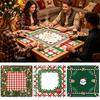 Non Slip Game Table Mat Christmas Mahjong Mat, Non-Slip Rubber American Noise Reduction Themed Pad Waterproof Cover for Poker, Card, Board &