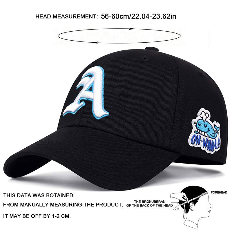 Fashion Letter A Side Dolphin Embroidery Baseball Hat Men and Women Cotton Hats Outdoor Sun Protection Cap Summer Caps Golf Hat