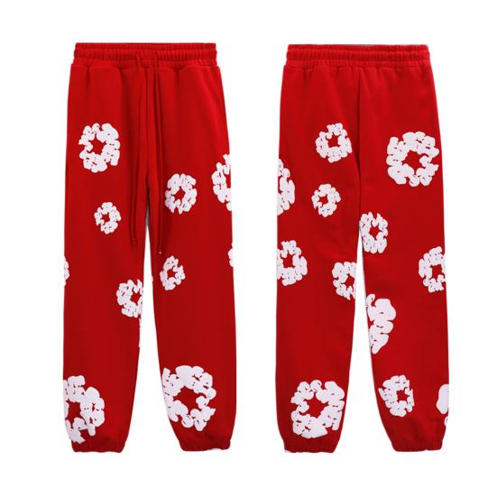 Женские спортивные штаны с эластичной талией, регулируемые на шнурке, женские спортивные брюки с цветочным принтом, спортивные повседневные брюки