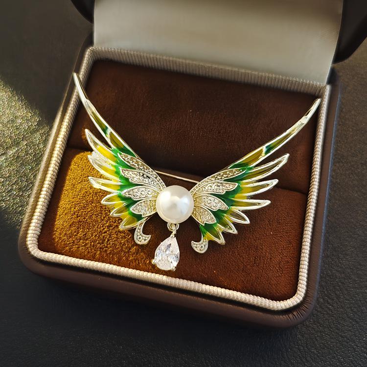 Элегантная китайская ретро эмалевая брошь Феникс и Бабочка для женщин