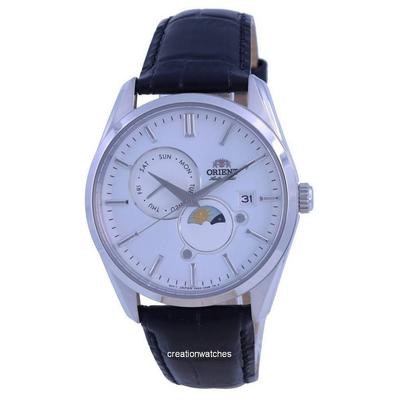 Восстановленные мужские часы Orient Classic Sun And Moon с белым циферблатом, автоматические RA-AK0310S10B RA-AK0310S30B