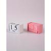 1pc Minimalist Pink & White Diy Wooden Calendar, Desktop Decorative Crafts For High-End Home Decoration Back To School, Back To School