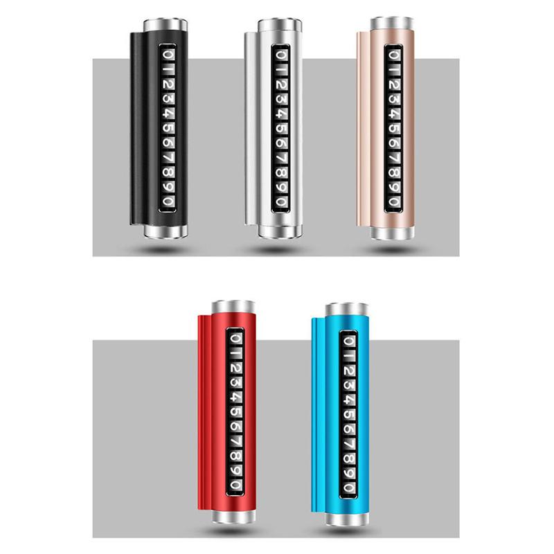 Металлическая карта временной парковки автомобиля Поворотная табличка с номером телефона Алюминиевые наклейки Парковка Остановка в автомобиле-стиль Автоаксессуары