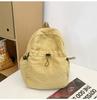 Washed Canvas Schoolbag Women's Casual Backpack College Students' Casual Class Backpack