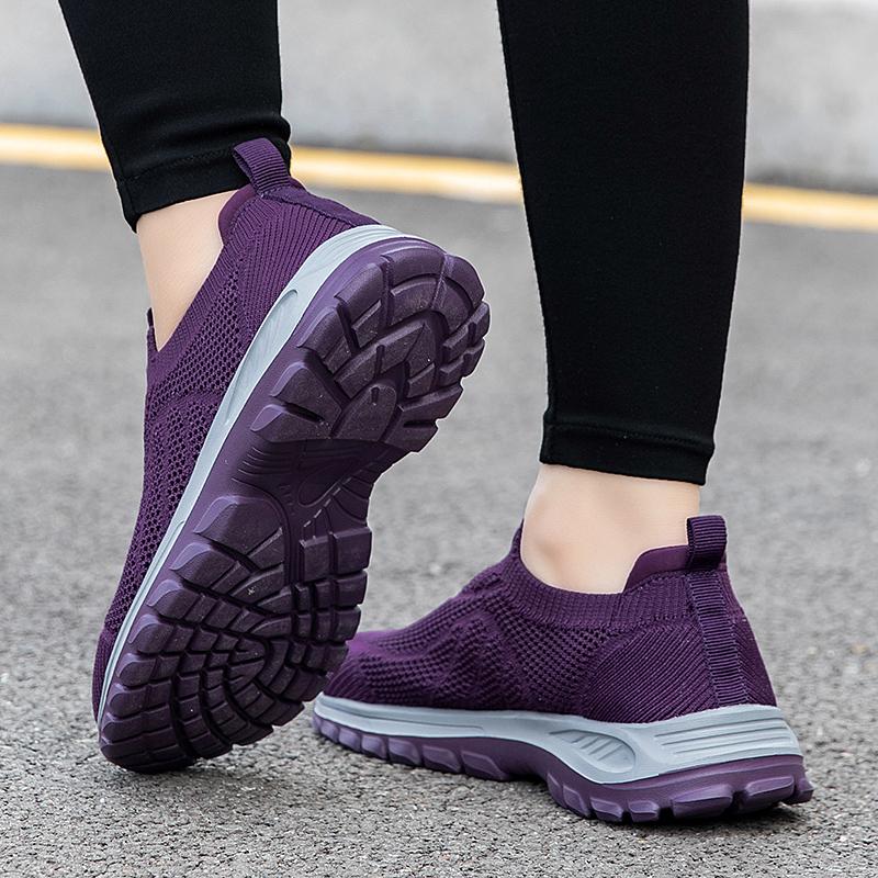 Fashion Women's Ladies Shoes Breathable Flying Woven Slip-On Sneakers Woman 2025 Sneakers Anti Slip Fly Woven Shoes for One Foot Men
