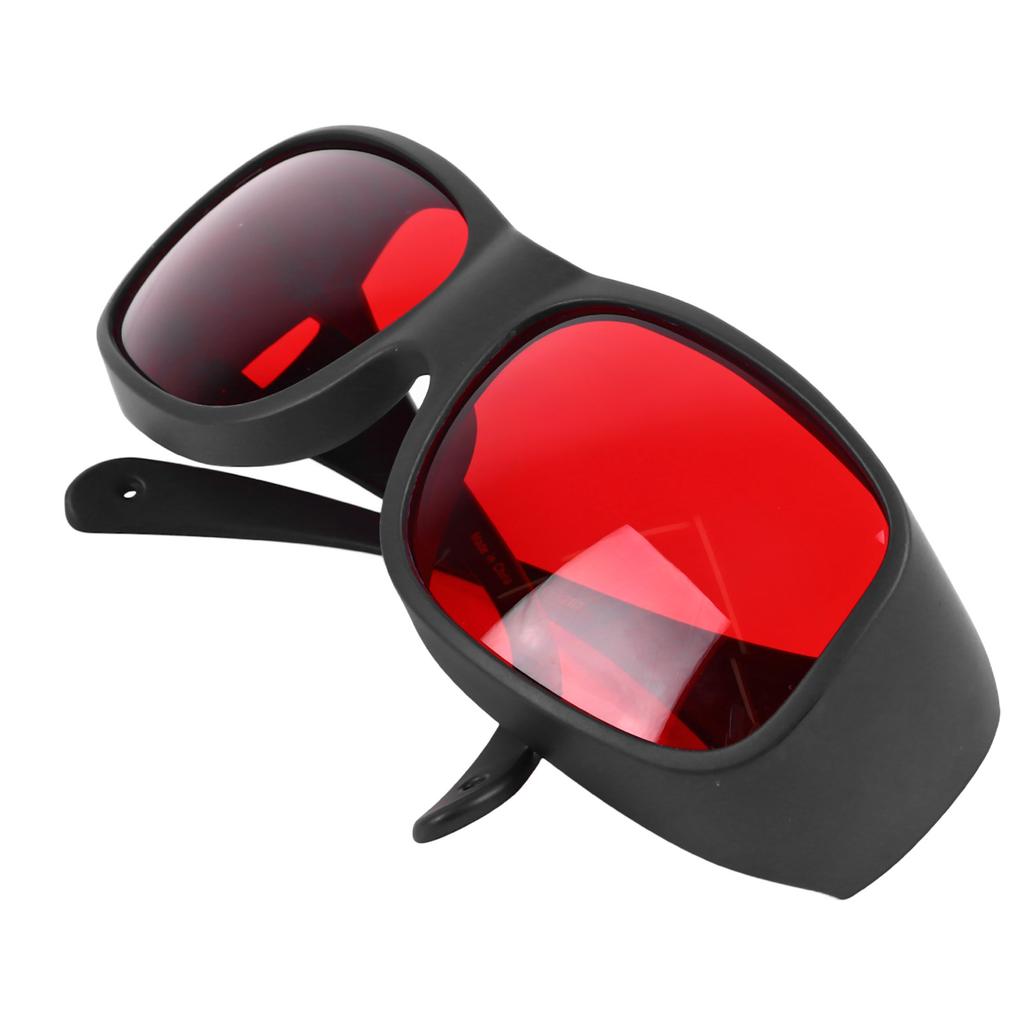 Laser Safety Glasses 200 To 590nm Black Frame Red Lens Eye Protection Goggles for Laboratory