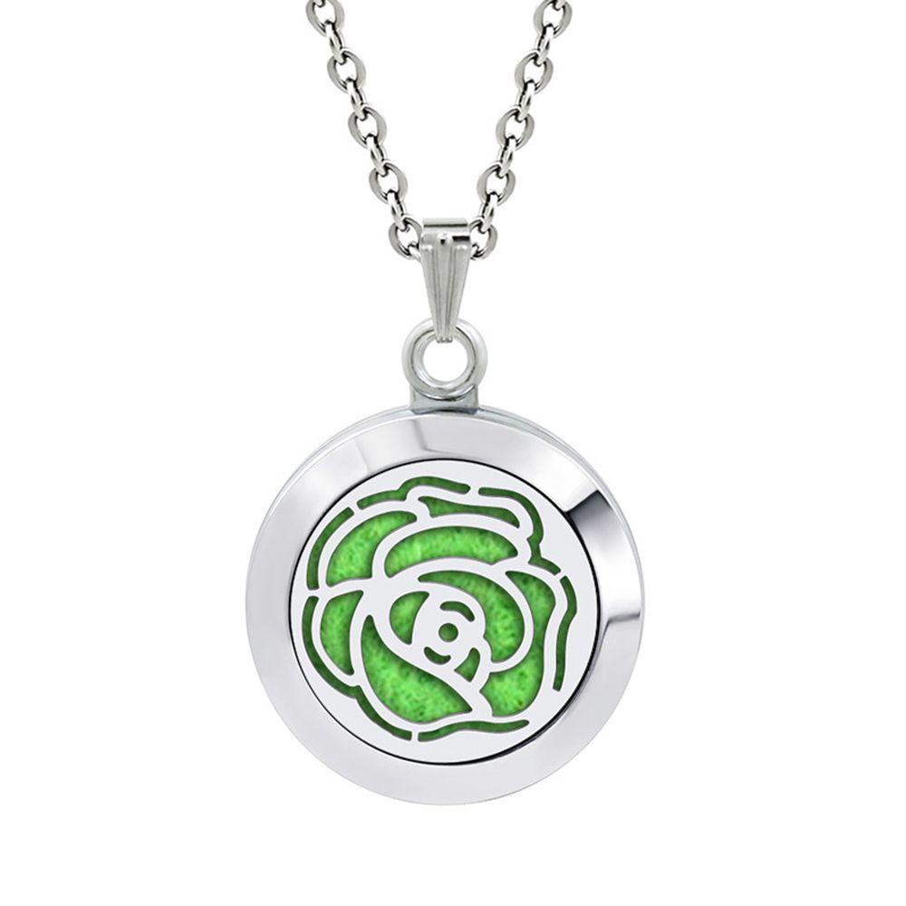 Кулон из нержавеющей стали для ароматерапии, подвески с ароматом, диффузор эфирного масла, ожерелье, ароматный медальон